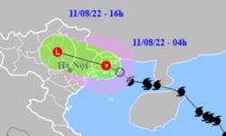 Bão số 2 gây mưa rất to và mưa diện rộng ở Bắc Bộ, Bắc Trung Bộ