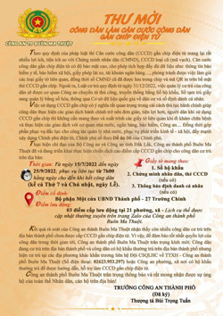 Công an TP. Buôn Ma Thuột : Gửi thư mời người dân làm căn cước công dân gắn chíp điện tử