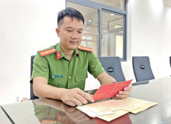 Thiếu tá công an 12 lần hiến máu tình nguyện