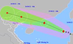Bão số 3 giật cấp 14 đang lao nhanh hướng vào khu vực các tỉnh phía Bắc