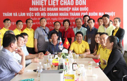 Hội Doanh nhân TP. Buôn Ma Thuột ký biên bản ghi nhớ hợp tác với các doanh nghiệp Hàn Quốc