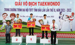 Đại hội Thể dục thể thao tỉnh Đắk Lắk lần thứ IX: Huyện Ea Súp đoạt giải Nhất toàn đoàn Giải vô địch Teakwondo