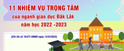 11 nhiệm vụ trọng tâm của ngành giáo dục Đắk Lắk năm học 2022 – 2023