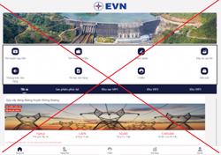 Cảnh báo trang web giả mạo EVN