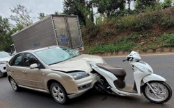 Ô tô tông thẳng vào xe máy, một người tử vong