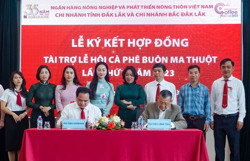 Các chi nhánh Agribank trên địa bàn tỉnh ký hợp đồng tài trợ Lễ hội Cà phê Buôn Ma Thuột lần thứ 8 năm 2023