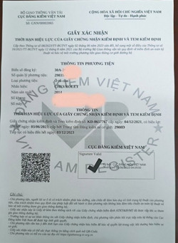 Quá tải tra cứu xe ô tô tự động giãn chu kỳ kiểm định