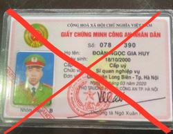 Phát hiện đối tượng sử dụng giấy chứng minh Công an nhân dân giả 