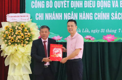 Ông Thượng Văn Điệp được bổ nhiệm Phó Giám đốc Chi nhánh Ngân hàng Chính sách xã hội tỉnh Đắk Lắk