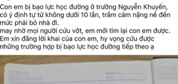 Vụ phụ huynh tố cáo con bị bạo lực: Nhật ký nam sinh viết gì?