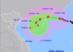 Hướng di chuyển phức tạp của bão số 3 và thời tiết các vùng dịp Lễ 2-9