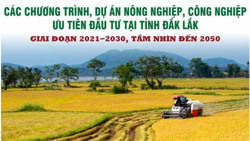 Các chương trình, dự án nông nghiệp, công nghiệp ưu tiên đầu tư tại tỉnh Đắk Lắk giai đoạn 2021-2030, tầm nhìn đến năm 2050