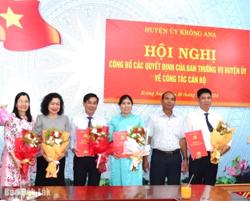 Huyện ủy Krông Ana công bố các quyết định về công tác cán bộ