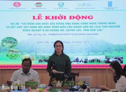 Khởi động dự án sản xuất sầu riêng ứng dụng công nghệ thông minh và du lịch trải nghiệm nông nghiệp