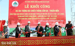 Khởi công xây dựng Tượng đài Chiến thắng Cẩm Ga - Thuần Mẫn
