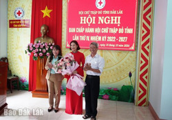 Bà Đặng Thị Hương giữ chức Chủ tịch Hội Chữ thập đỏ tỉnh khóa VIII