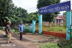 Không đủ học sinh, điểm lớp mẫu giáo Tiến Xuân đóng cửa