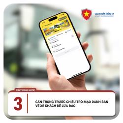 Cảnh báo chiêu trò bán vé xe Tết để lừa đảo