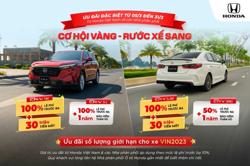 Chương trình khuyến mại của các dòng xe ô tô Honda trong tháng 3 năm 2024