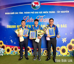 Đắk Lắk có 3 cá nhân được tuyên dương "Thanh niên tiên tiến làm theo lời Bác" khu vực miền Trung - Tây Nguyên năm 2024
