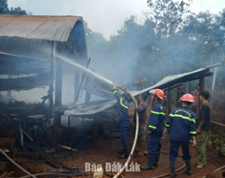 Huyện Ea H’leo: Cháy nhà người dân, thiệt hại khoảng 130 triệu đồng