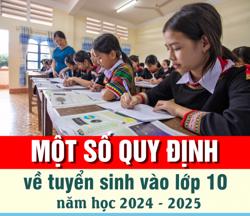 Một số quy định về tuyển sinh vào lớp 10 năm học 2024 – 2025