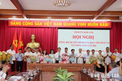 Công bố quyết định của Ban Thường vụ Tỉnh ủy về công tác cán bộ