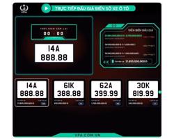 Từ ngày 25/5 tiếp tục đấu giá hơn 330.000 biển số ô tô đẹp