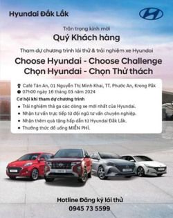 Choose Hyundai – Choose Challenge: CHỌN HYUNDAI – CHỌN THỬ THÁCH