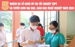 5 nhiệm vụ tổ chức Kỳ thi tốt nghiệp THPT và tuyển sinh đại học, giáo dục nghề nghiệp năm 2024