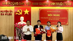 Huyện Ea H’leo công bố quyết định về công tác cán bộ