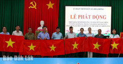 Huyện Krông Pắc: Xã Hòa Đông phát động xây dựng đường cờ Tổ quốc