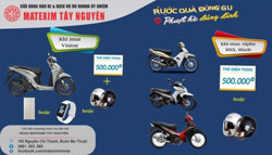  HEAD MATEXIM TÂY NGUYÊN khuyến mãi hè "Rước quà đúng gu, phượt hè đúng đỉnh"