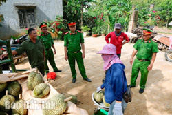Huyện Krông Năng: Tăng cường bảo đảm an ninh trật tự mùa thu hoạch sầu riêng