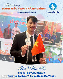 Đắk Lắk có một sinh viên nhận Giải thưởng "Sao Tháng Giêng" năm học 2023 - 2024