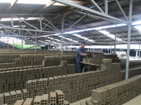 Xưởng sản xuất gạch tuy-nen của Công ty cổ phần  vật liệu xây dựng 20.