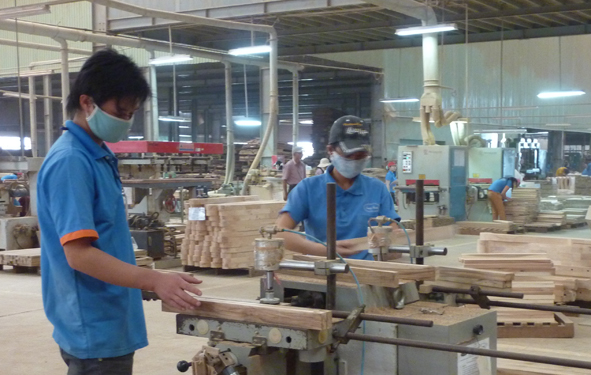 Hoạt động sản xuất tại Công ty Cổ phần tập đoàn gỗ Trường Thành