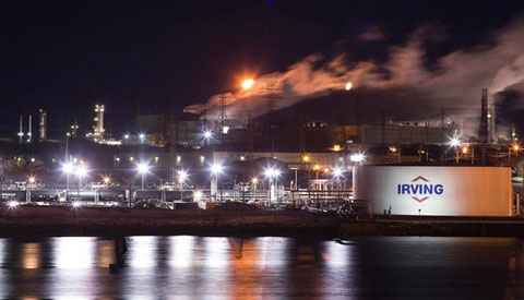 Kho chứa dầu của Công ty Irving Oil (Canada) Ảnh: REUTERS