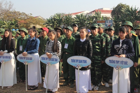 Học sinh tỉnh Dak Lak tham gia Hội thao quốc phòng-an ninh. Ảnh minh họa