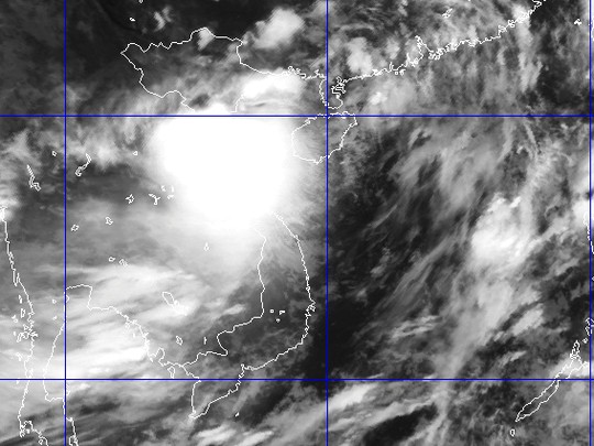 Ảnh mây vệ tinh cơn bão số 1 - Nguồn: Trung tâm Dự báo khí tượng thủy văn Trung ương