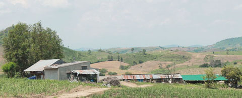  Nhà ở  của nhiều hộ dân  ở thôn 4  xã Ea Sô chưa đạt chuẩn  nông thôn.