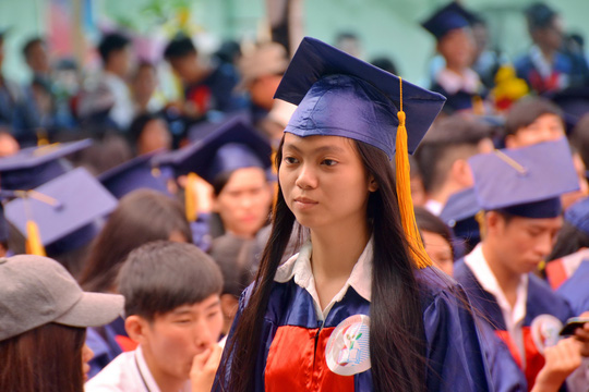 Sinh viên một trường ĐH tại TP HCM trong lễ tốt nghiệp Ảnh: Tấn Thạnh