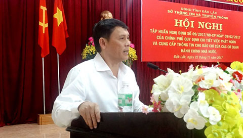 Phó Chủ tịch UBND tỉnh Nguyễn Tuấn Hà phát biểu tại hội nghị.