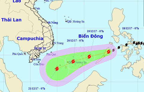 Trưa nay bão Kai-tak vào Biển Đông - Ảnh 1.