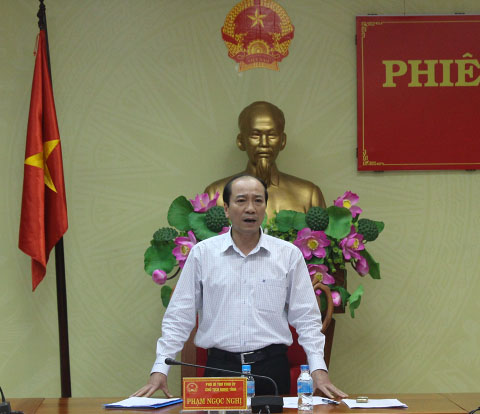 Chủ tịch UBND tỉnh Phạm Ngọc Nghị phát biểu tại Hội nghị