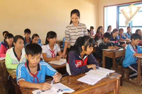 Một tiết học ở Trường THCS Ea Hu (huyện Cư Kuin). Ảnh: Minh họa