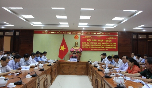 Các đại biểu tham dự hội nghị tại điểm cầu Đắk Lắk.