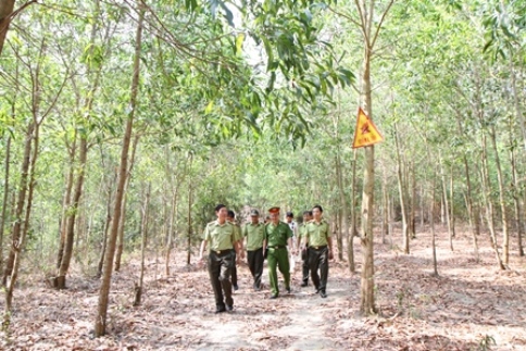 Đoàn kiểm tra liên ngành của tỉnh kiểm tra công tác phòng cháy chữa cháy rừng tại huyện Krông Năng mùa khô năm 2016