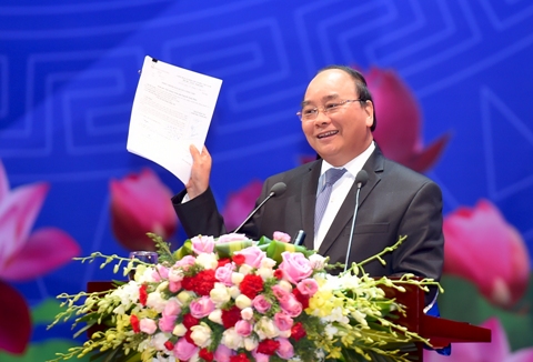 Thủ tướng Chính phủ Nguyễn Xuân Phúc phát biểu chỉ đạo tại hội nghị. Ảnh: Chinhphu.vn
