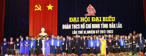 Ban chấp hành Đoàn TNCS Hồ Chí Minh tỉnh khóa XI ra mắt tại Đại hội. 